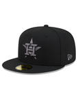 Houston Astros Black On Graphite 59Fifty Color Basic Fitted