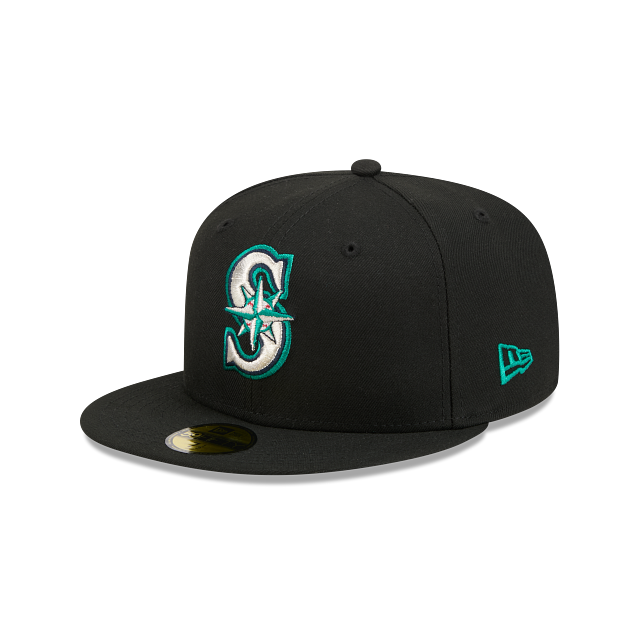 Seattle Mariners Black On OTC 59Fifty Color Basic Fitted