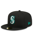 Seattle Mariners Black On OTC 59Fifty Color Basic Fitted