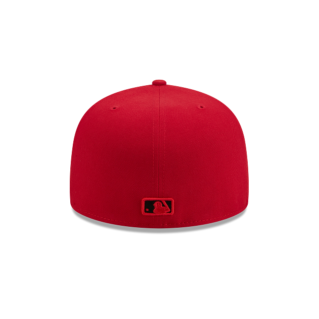 New York Yankees Scarlet Red On Black 59Fifty Color Basic Fitted