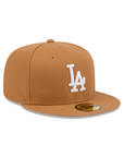 Los Angeles Dodgers Light Bronze On White 59Fifty Color Basic Fitted