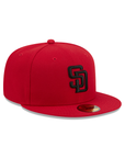 Chicago White Sox Scarlet Red On Black 59Fifty Color Basic Fitted
