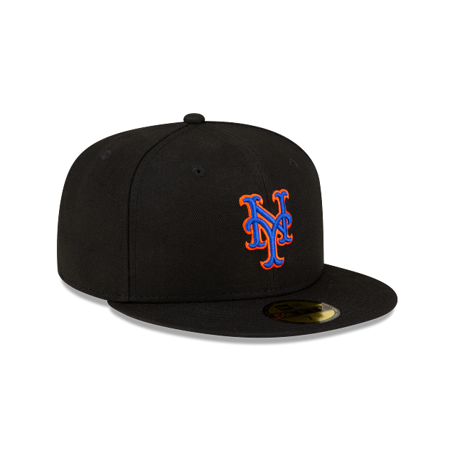 New York Mets Authentic Collection Black Team 59Fifty Fitted