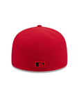 Atlanta Braves Scarlet Red On Black 59Fifty Color Basic Fitted