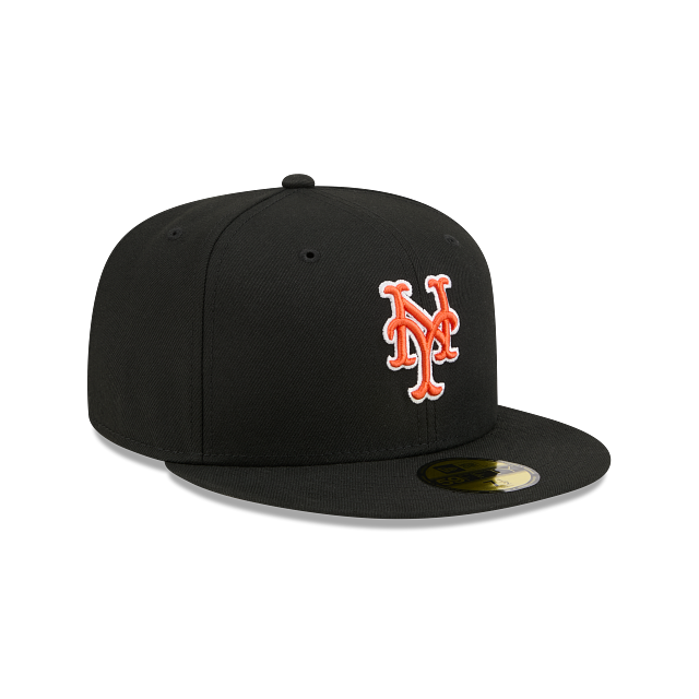 New York Mets Black On OTC 59Fifty Color Basic Fitted