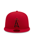 Anaheim Angels Scarlet Red On Black 59Fifty Color Basic Fitted