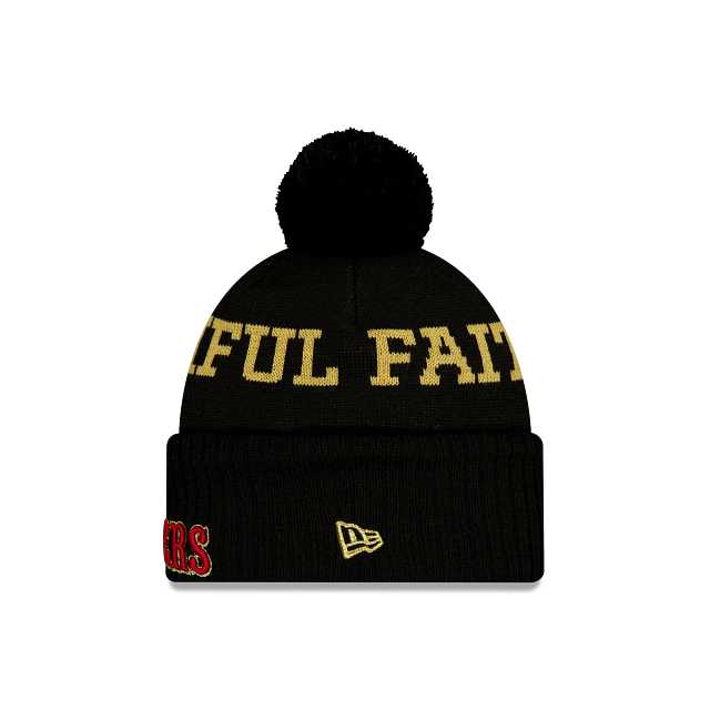 San Francisco 49ers Faithful To The Bay Black Pom Knit Beanie