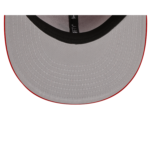 Atlanta Braves Scarlet Red On Black 59Fifty Color Basic Fitted
