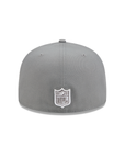 Las Vegas Raiders Storm Gray On White 59Fifty Color Basic Fitted