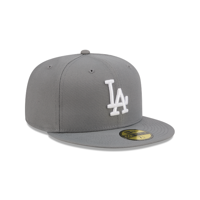 Los Angeles Dodgers Storm Gray On White 59Fifty Color Basic Fitted