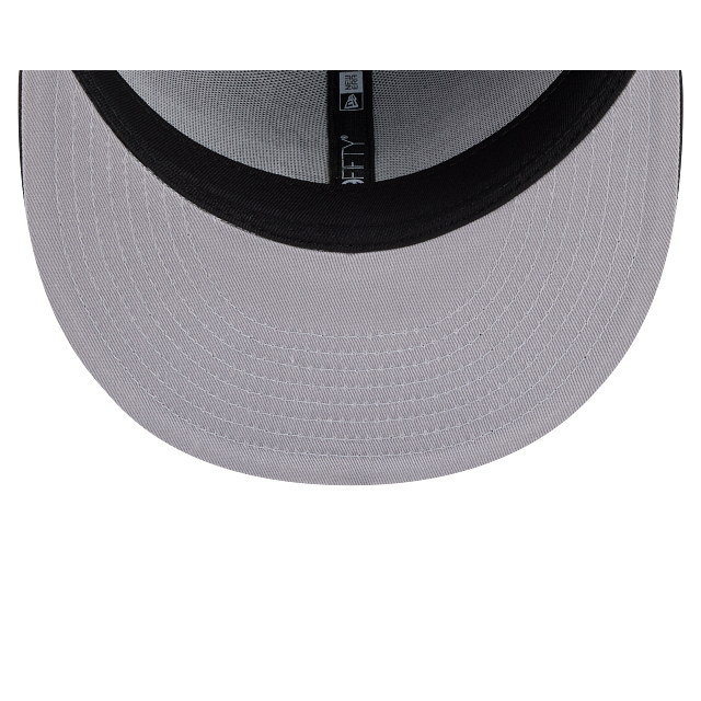 Atlanta Braves Black On Black White Outline 59Fifty Color Basic Fitted
