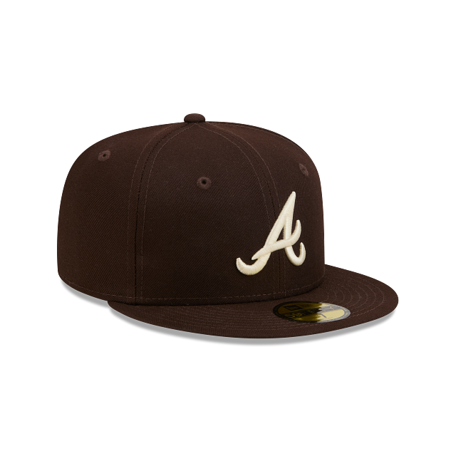 Atlanta Braves Brown On Ivory 59Fifty Color Basic Fitted