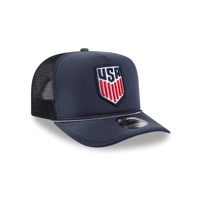USA US Soccer Mens National Team Faded Worn Navy Trucker 9Fifty A-Frame Snapback
