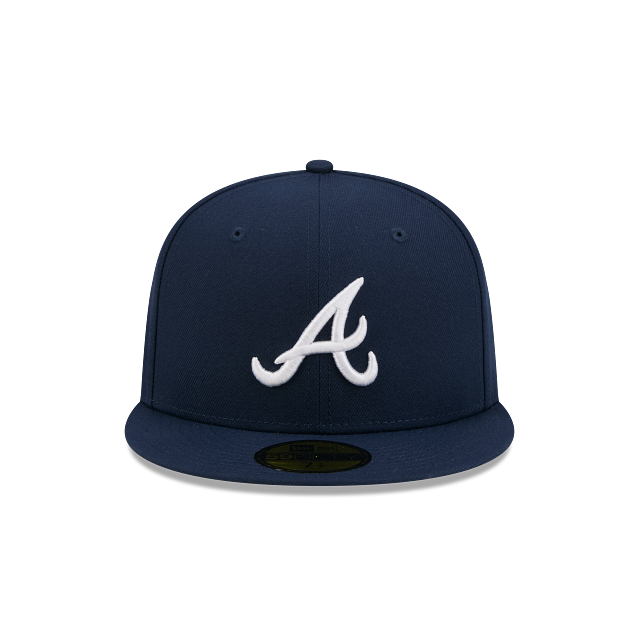 Atlanta Braves Oceanside Blue On White 59Fifty Color Basic Fitted