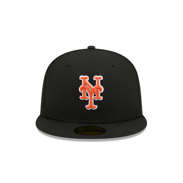New York Mets Black On OTC 59Fifty Color Basic Fitted