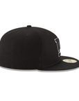 New York Giants Black On Black White Outline 59Fifty Fitted