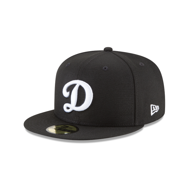 Los Angeles Dodgers D MLB Basic Black on White 59Fifty Fitted Hat