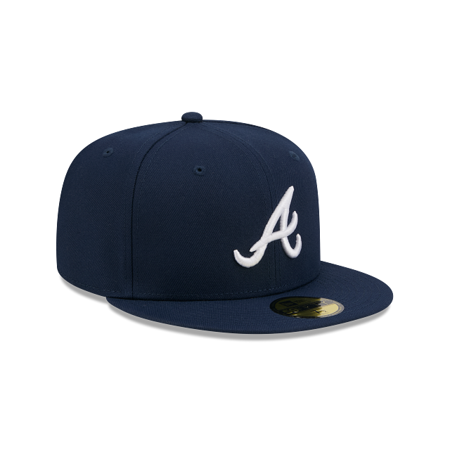 Atlanta Braves Oceanside Blue On White 59Fifty Color Basic Fitted
