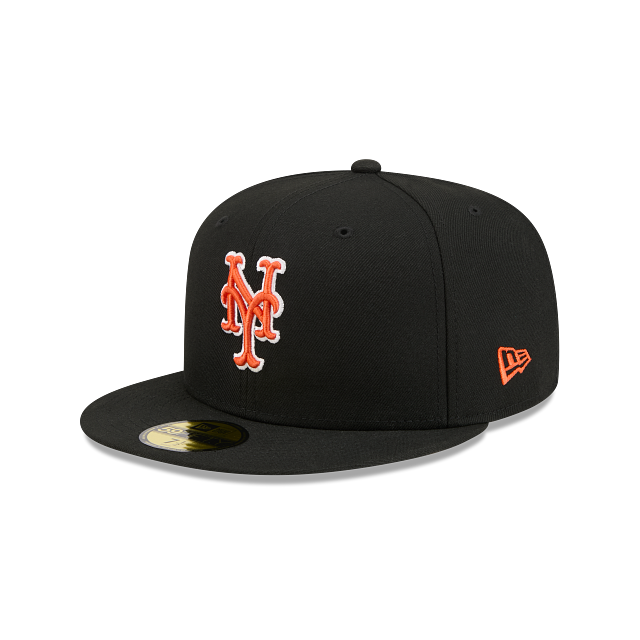New York Mets Black On OTC 59Fifty Color Basic Fitted