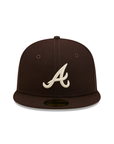Atlanta Braves Brown On Ivory 59Fifty Color Basic Fitted
