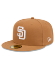 San Diego Padres Light Bronze On White 59Fifty Color Basic Fitted