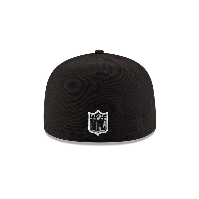 New York Giants Black On Black White Outline 59Fifty Fitted