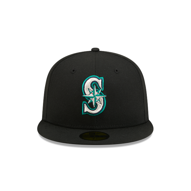 Seattle Mariners Black On OTC 59Fifty Color Basic Fitted