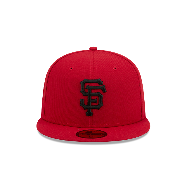 San Francisco Giants Scarlet Red On Black 59Fifty Color Basic Fitted