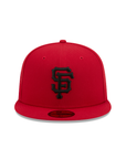 San Francisco Giants Scarlet Red On Black 59Fifty Color Basic Fitted
