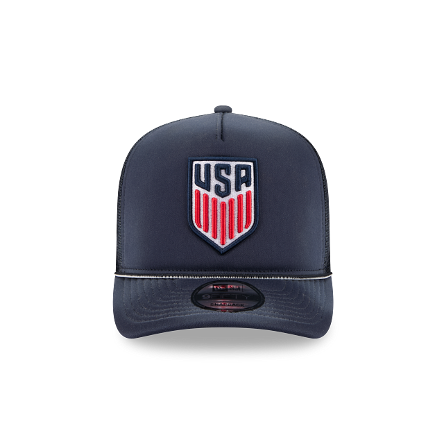USA US Soccer Mens National Team Faded Worn Navy Trucker 9Fifty A-Frame Snapback