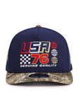 USA 1976 Navy Real Tree 250th Anniversary SP 9Fifty A-Frame Snapback