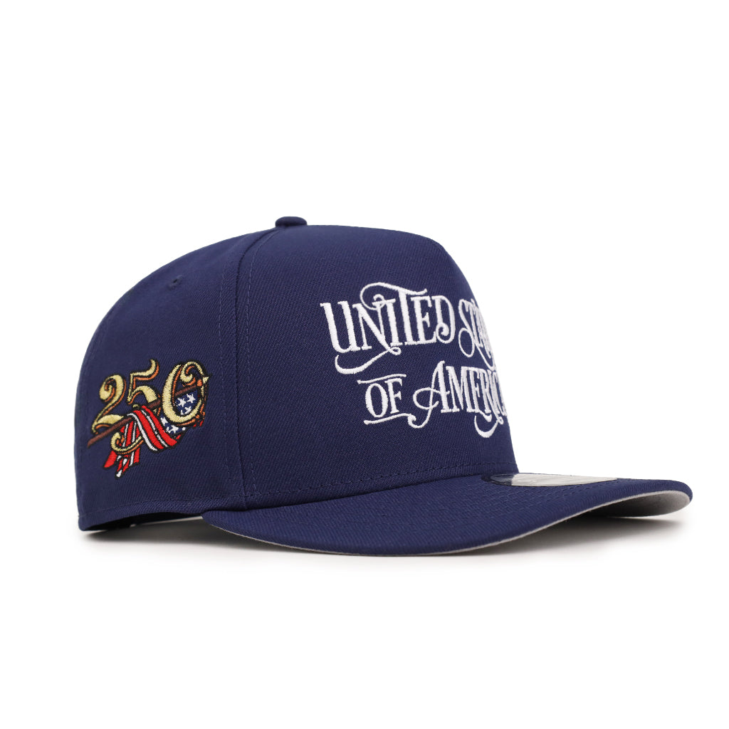 USA Script Navy 250th Anniversary SP 9Fifty A-Frame Snapback