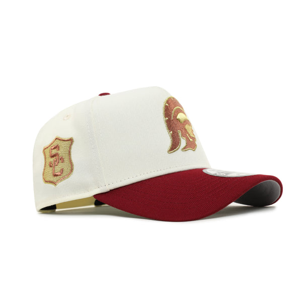 University Of Southern California USC Trojans SC Shield SP Chrome Cardinal 9Forty A-Frame Snapback