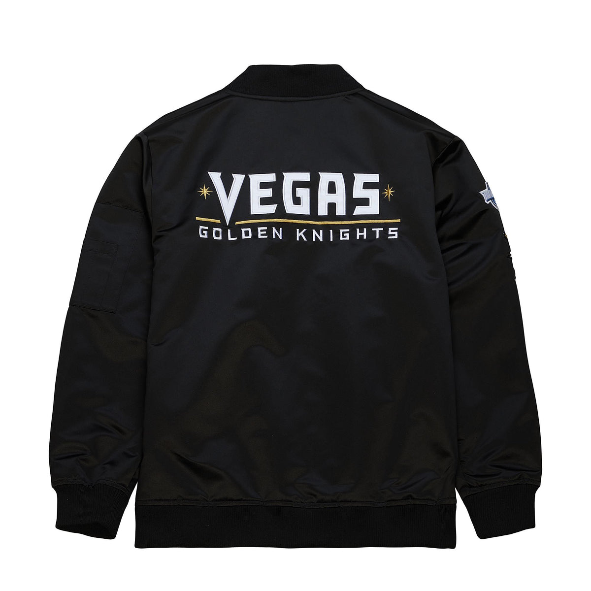 Mitchell & Ness Las Vegas Golden Knights Lightweight Satin Bomber Jack CROWN MINDED