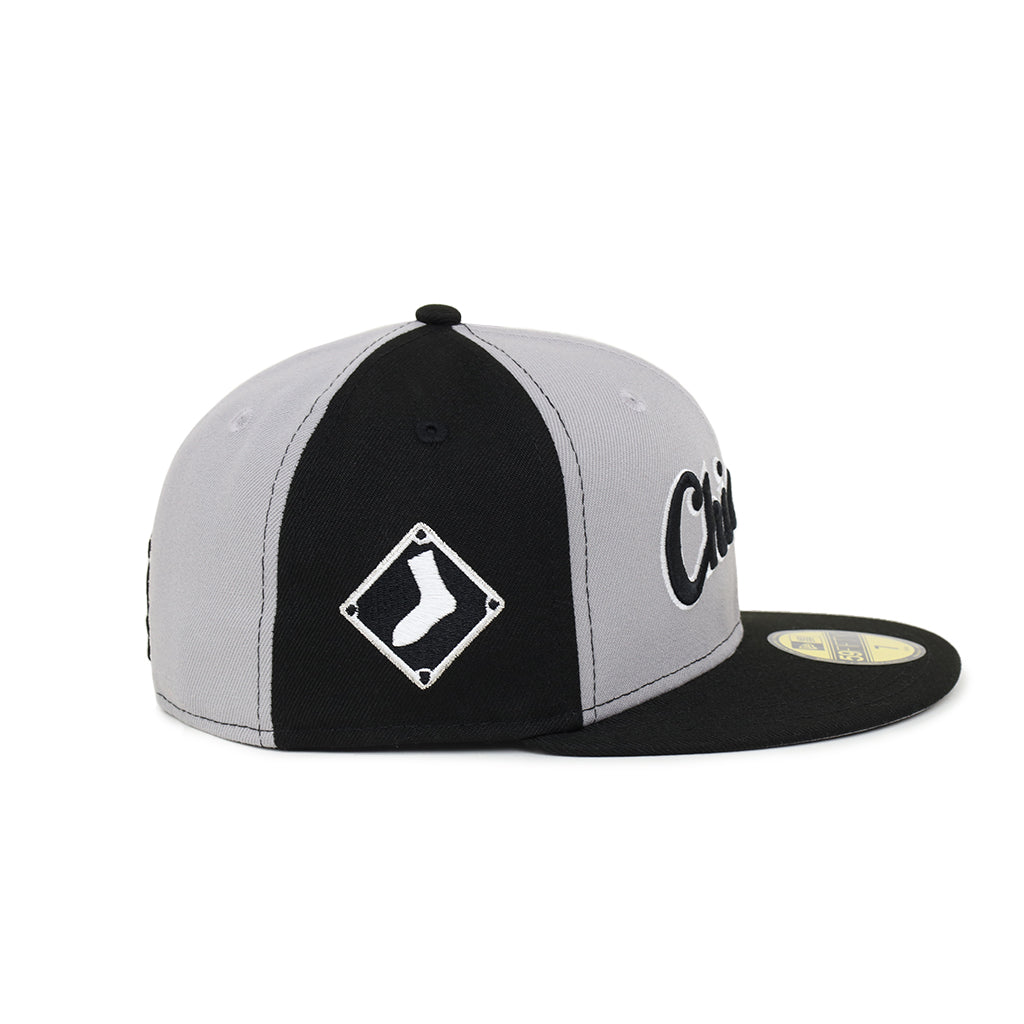 Chicago White Sox Black Gray Pin Wheel Alternate Logo SP 59Fifty Fitted