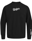 Pro Standard Los Angeles Dodgers Wingspan Drop Shoulder Black White Crewneck