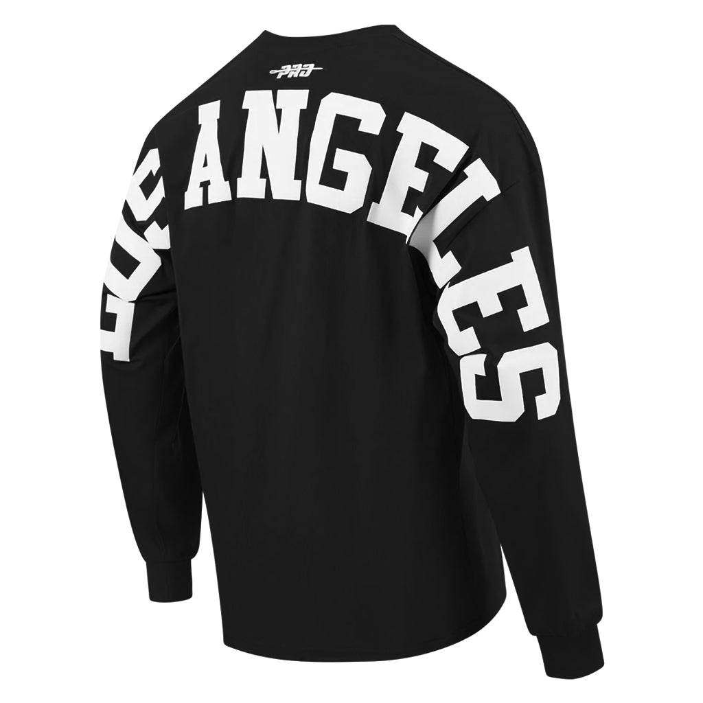 Pro Standard Los Angeles Dodgers Wingspan Drop Shoulder Black White Crewneck