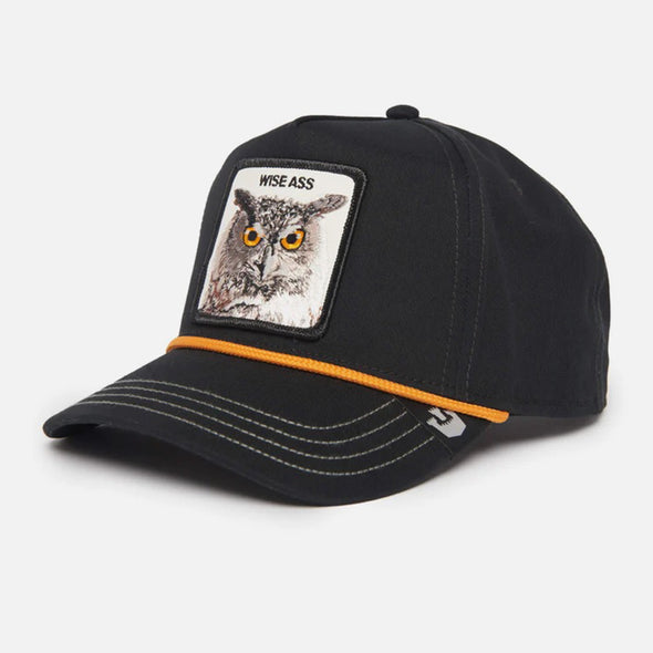 Animal Farm Wise Ass Owl Black Snapback Hat