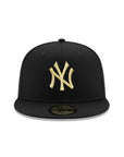 New York Yankees Black Gold Velcro All Over Patches 59Fifty Fitted