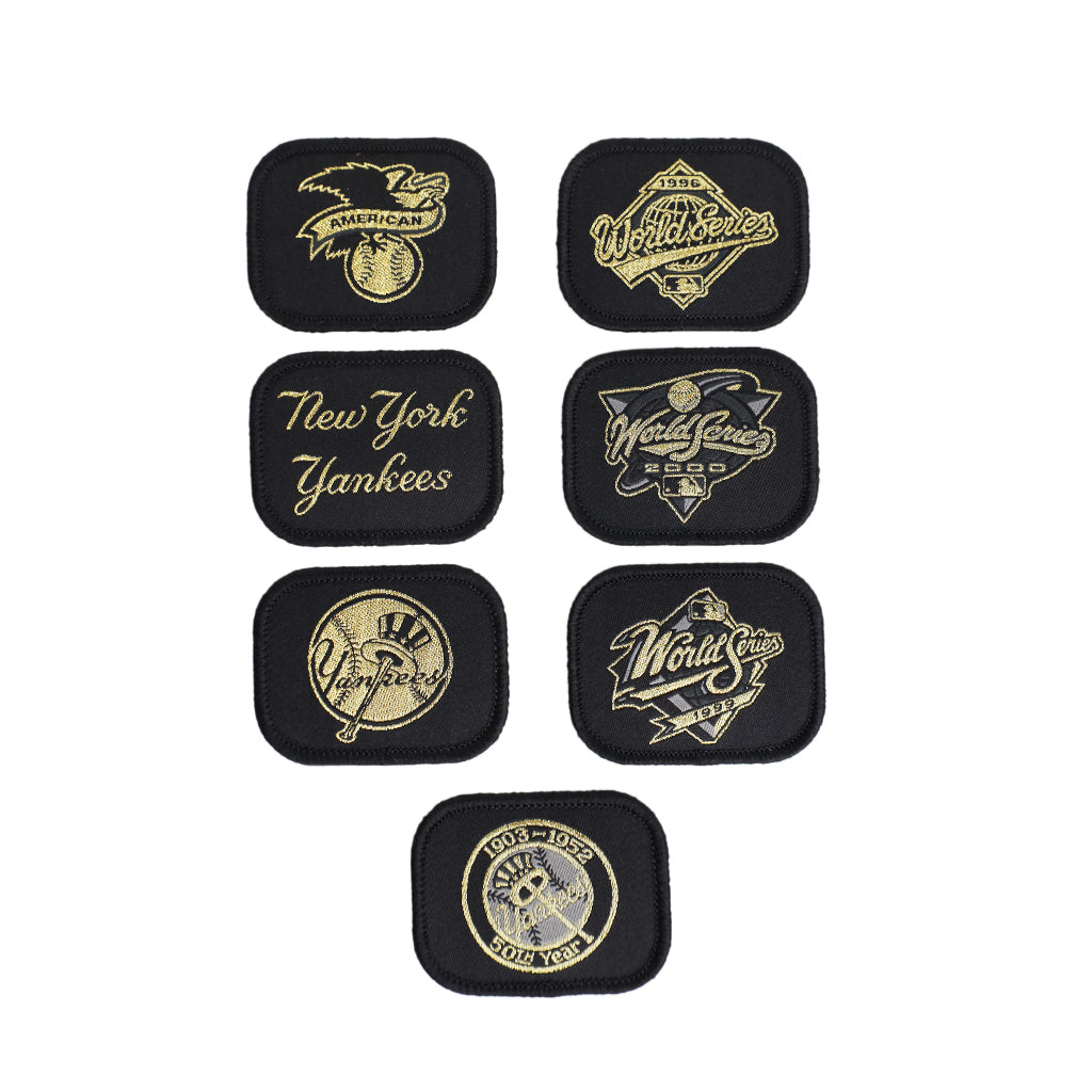 New York Yankees Black Gold Velcro All Over Patches 59Fifty Fitted
