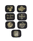 New York Yankees Black Gold Velcro All Over Patches 59Fifty Fitted