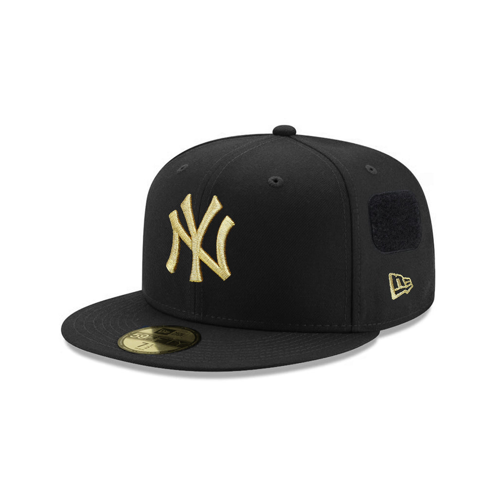 New York Yankees Black Gold Velcro All Over Patches 59Fifty Fitted