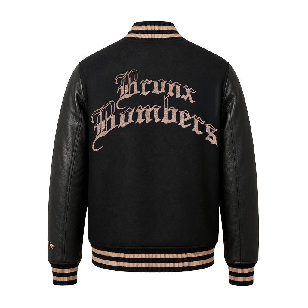 New Era New York Yankees Bronx Bombers Heritage Black Varsity Jacket