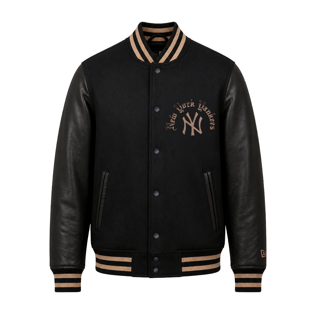 New Era New York Yankees Bronx Bombers Heritage Black Varsity Jacket