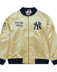 Mitchell & Ness New York Yankees Lightweight Gold Satin Jacket