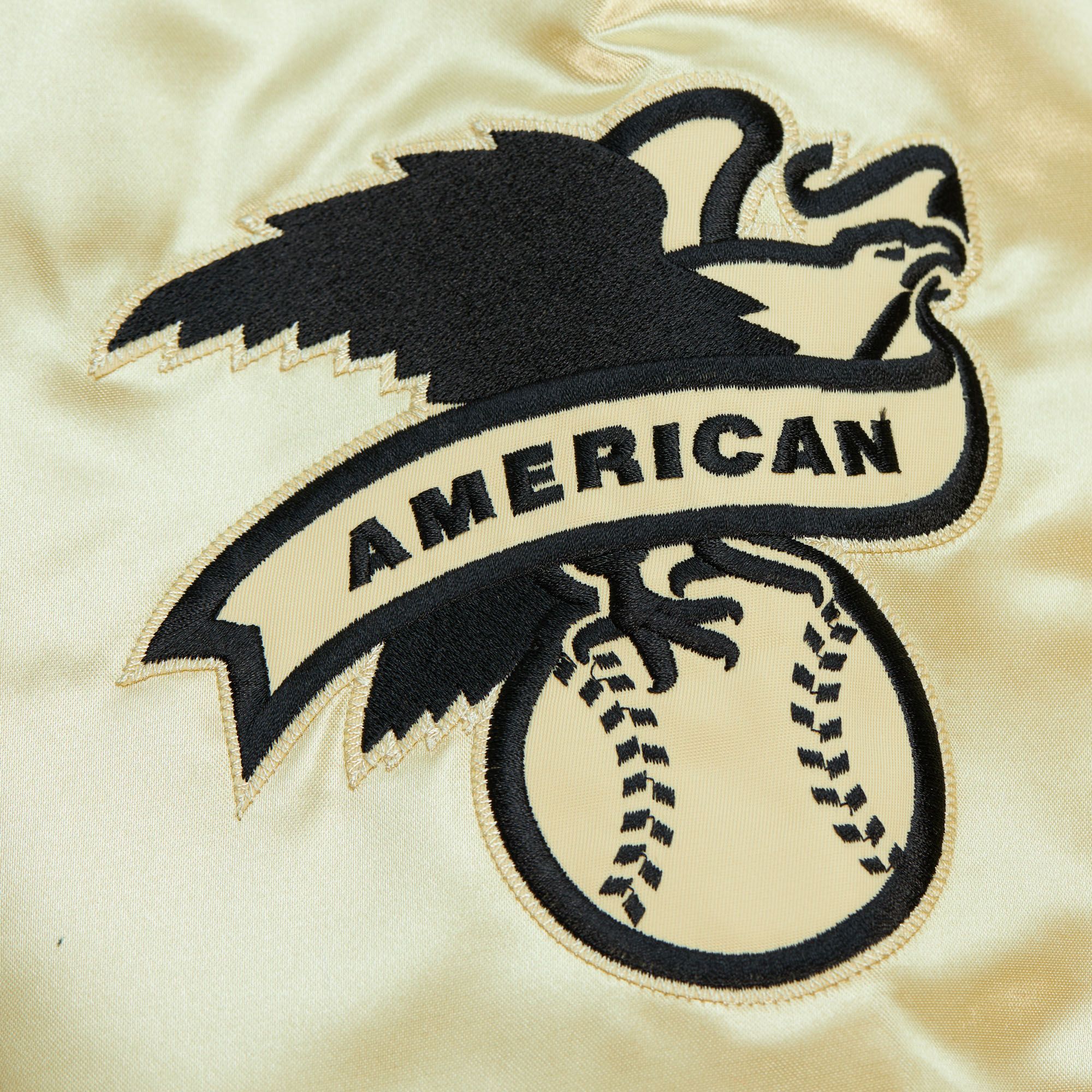 Mitchell &amp; Ness New York Yankees Lightweight Gold Satin Jacket