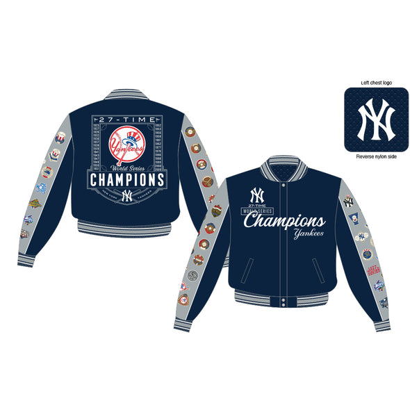 New York Yankees Twenty-Seven Time 27X World Series Champions Reversible Jacket