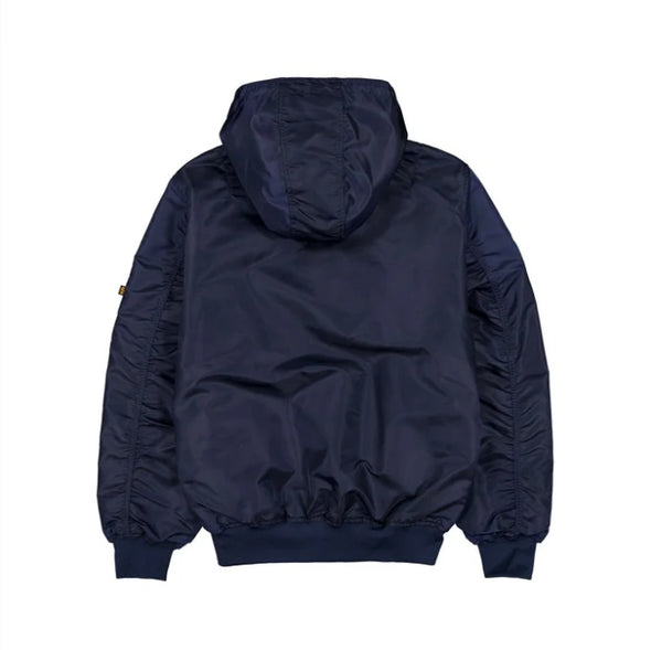 New Era X Alpha Industries New York Yankees L-2B Hooded Bomber Jacket Navy