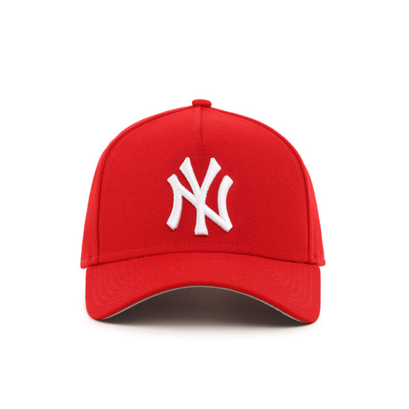 New York Yankees Scarlet Red On White 9Forty A-Frame Snapback