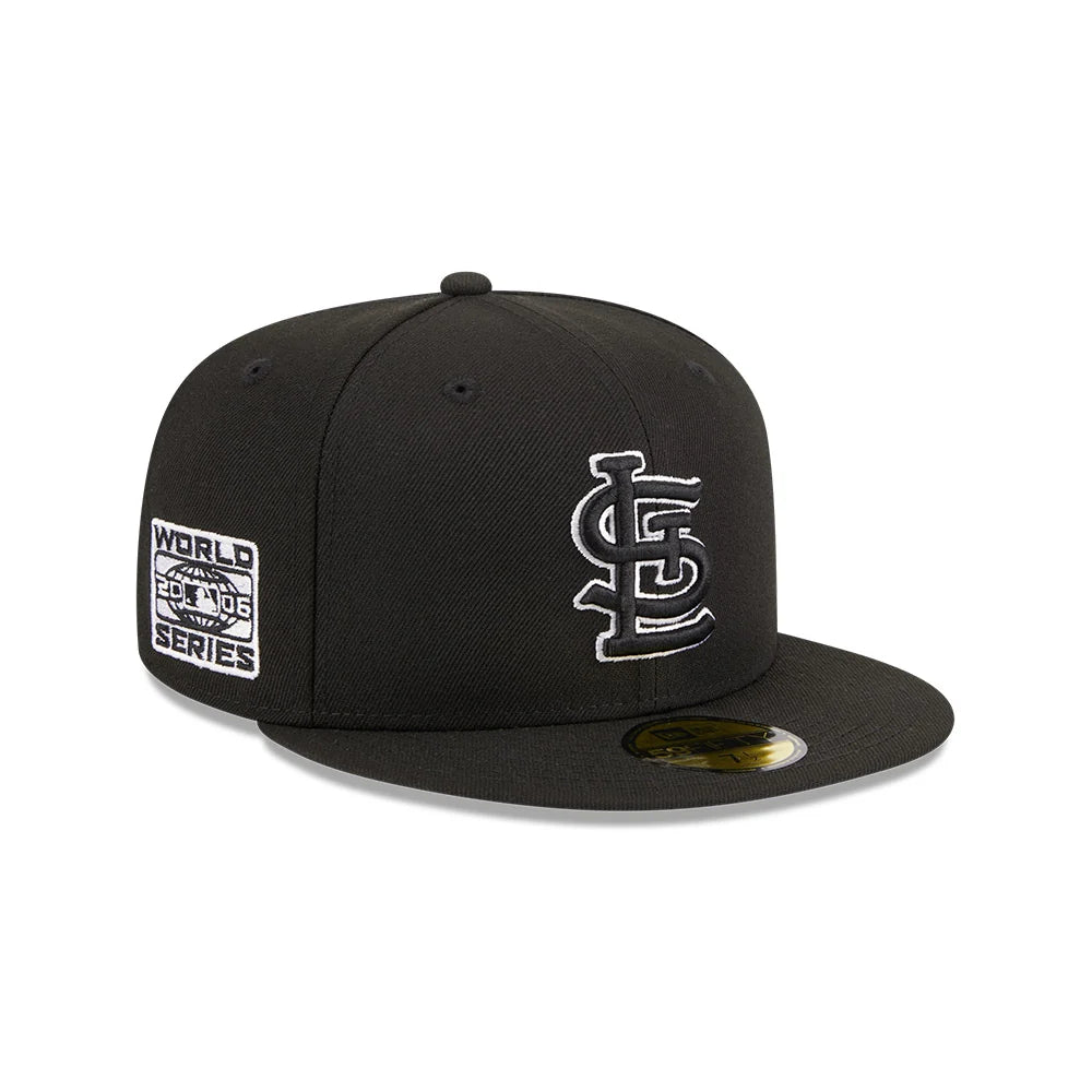 St. Louis Cardinals Black White 2006 World Series Side Patch 59Fifty Fitted